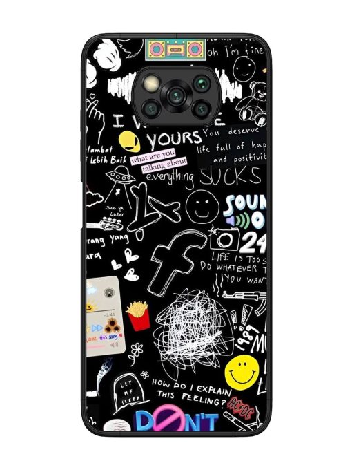 Doodle Diary Glossy Soft Edge Case for Poco X3 Pro Chachhi