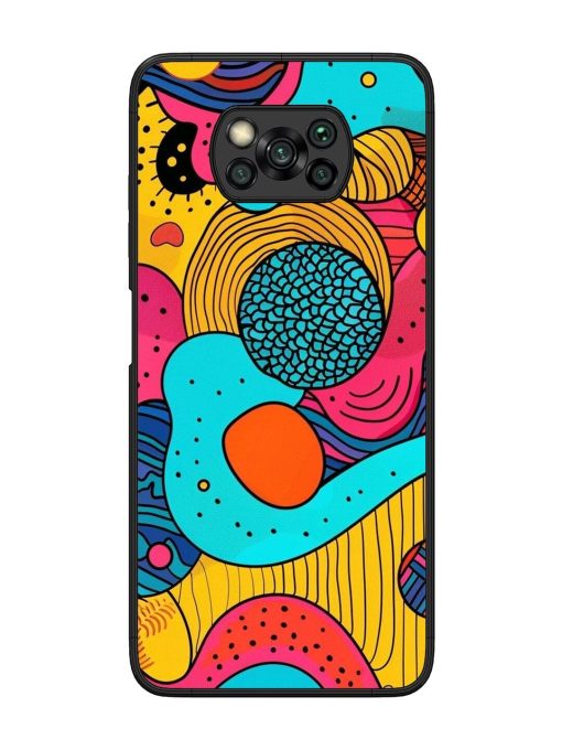 Psychedelic Patterns Glossy Soft Edge Case for Poco X3 Pro