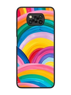 Rainbow Symphony Glossy Soft Edge Case for Poco X3 Pro