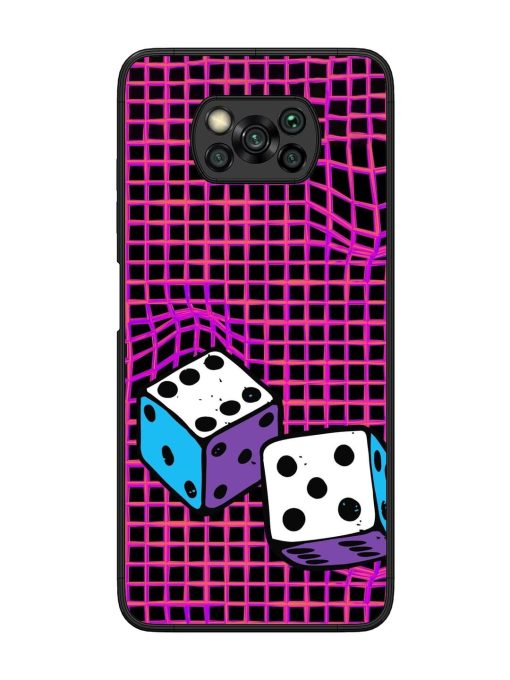 Glitched Dice Glossy Soft Edge Case for Poco X3 Pro