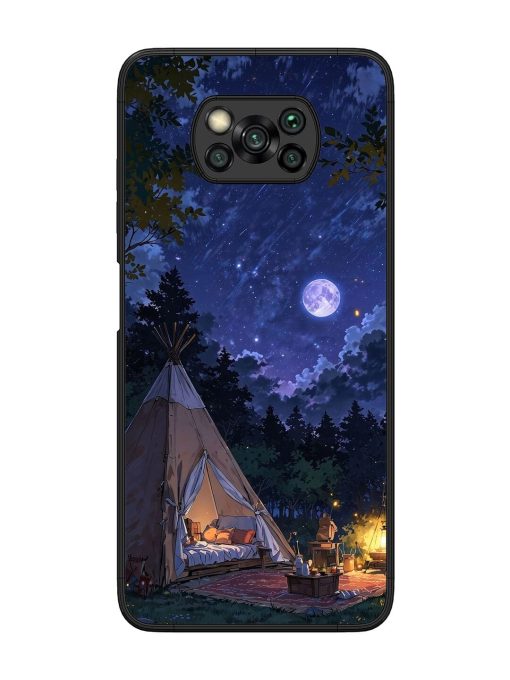 Moonlight Camping Glossy Soft Edge Case for Poco X3 Pro Chachhi