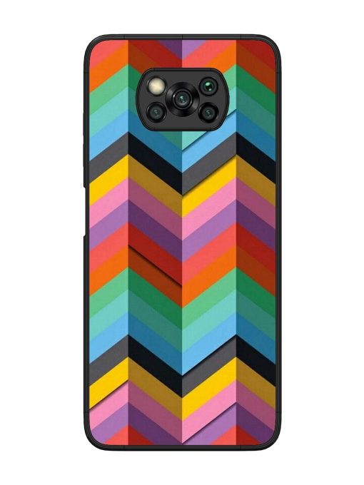 Colorful Zigzag Glossy Soft Edge Case for Poco X3 Pro Chachhi