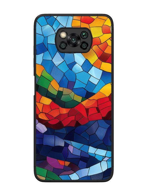 Mosaic Sunset Glossy Soft Edge Case for Poco X3 Pro Chachhi