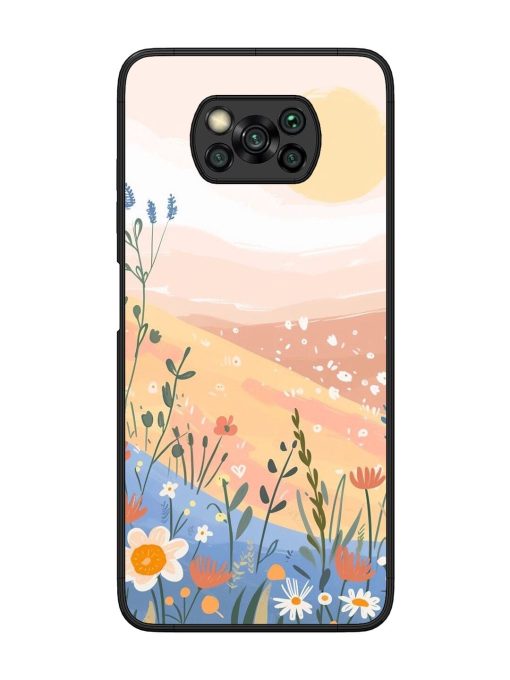 Golden Hour Blooms Glossy Soft Edge Case for Poco X3 Pro Chachhi