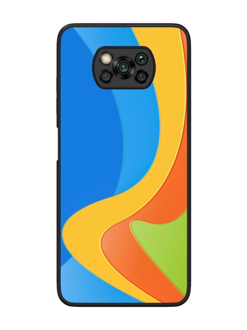 Curvy Color Cascade Glossy Soft Edge Case for Poco X3 Pro Chachhi