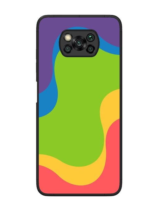 Wavy Rainbow Wonderland Glossy Soft Edge Case for Poco X3 Pro Chachhi