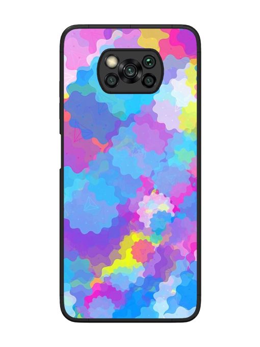 Psychedelic Cloud Burst Glossy Soft Edge Case for Poco X3 Pro Chachhi