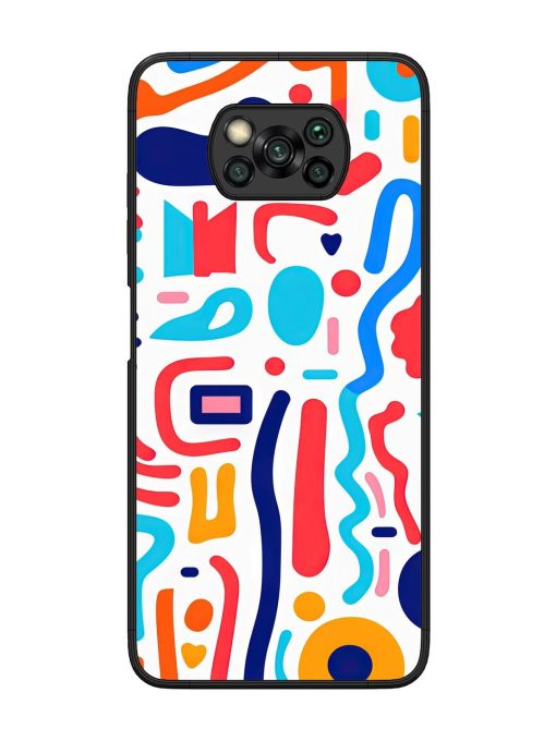 Whimsical Doodle Chaos Glossy Soft Edge Case for Poco X3 Pro Chachhi