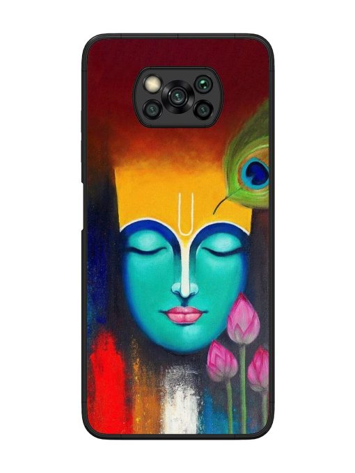 Divine Tranquility: The Face Of Krishna Glossy Soft Edge Case for Poco X3 Pro