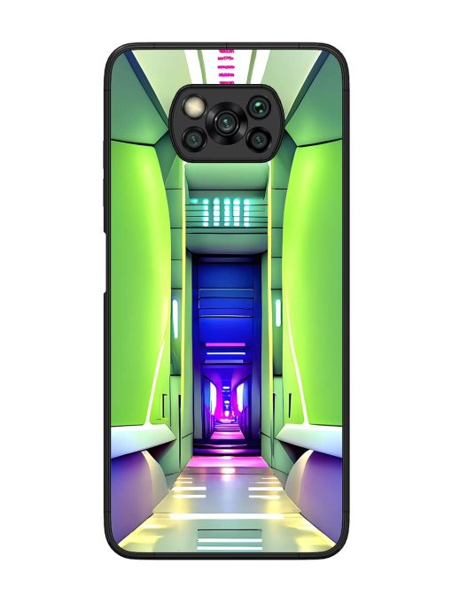 Neon Corridor Glossy Soft Edge Case for Poco X3 Pro Chachhi