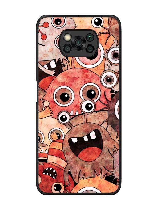 Monster Mash Glossy Soft Edge Case for Poco X3 Pro Chachhi