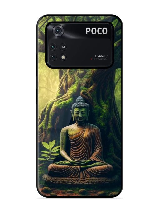 Green Buddha Art Glossy Soft Edge Case for Poco X4 Pro (5G) Chachhi