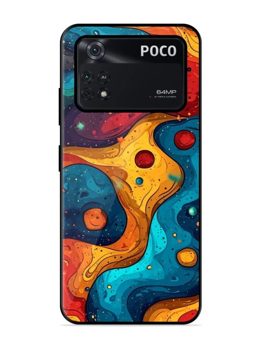 Cosmic Swirl Glossy Soft Edge Case for Poco X4 Pro (5G) Chachhi