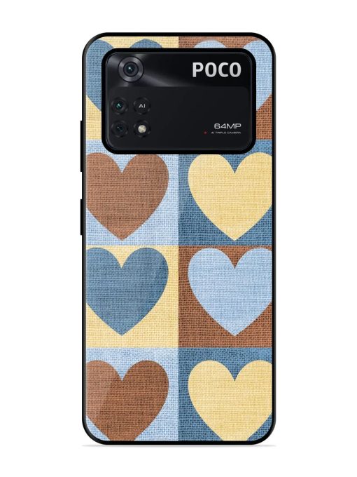 Hearts On Canvas Glossy Soft Edge Case for Poco X4 Pro (5G)