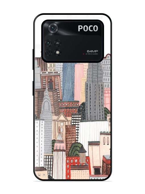 Cityscape Dreams Glossy Soft Edge Case for Poco X4 Pro (5G) Chachhi