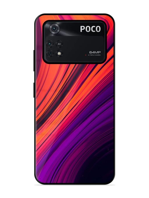 Crimson Curls Glossy Soft Edge Case for Poco X4 Pro (5G) Chachhi