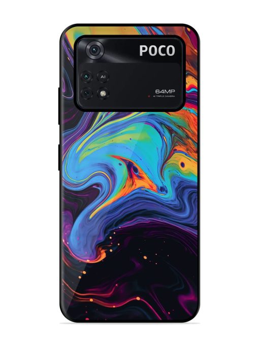 Liquid Dreamscape Glossy Soft Edge Case for Poco X4 Pro (5G) Chachhi