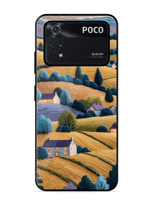 Rolling Hilltop Haven Glossy Soft Edge Case for Poco X4 Pro (5G) Chachhi