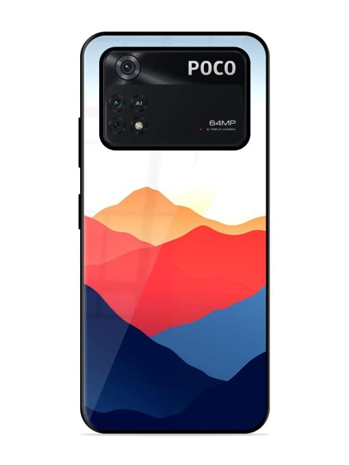 Sunset Peaks Glossy Soft Edge Case for Poco X4 Pro (5G) Chachhi