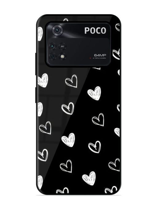 Scattered Hearts Glossy Soft Edge Case for Poco X4 Pro (5G) Chachhi