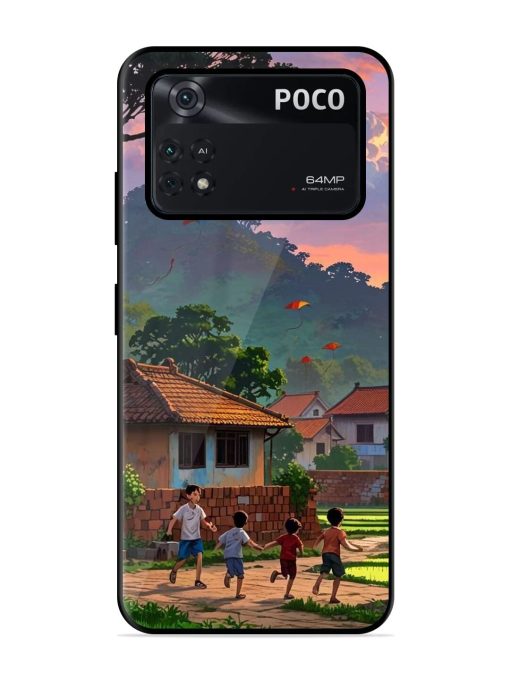 Sunset Play Glossy Soft Edge Case for Poco X4 Pro (5G) Chachhi