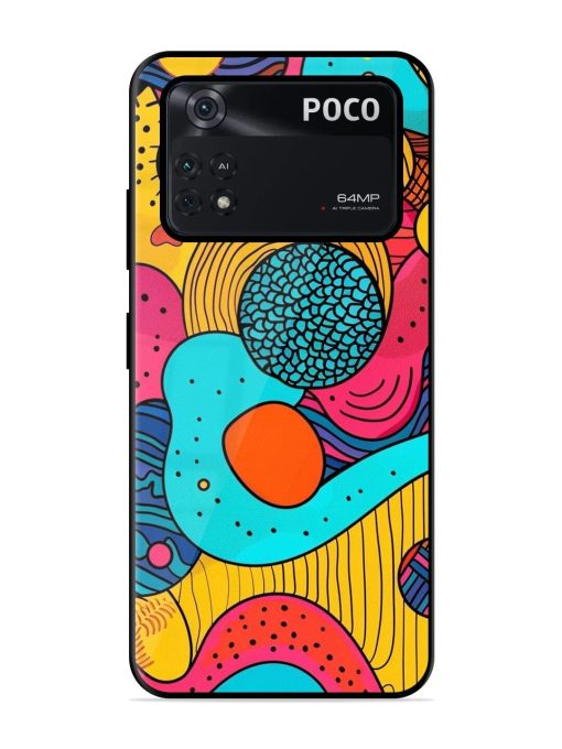 Psychedelic Patterns Glossy Soft Edge Case for Poco X4 Pro (5G) Chachhi