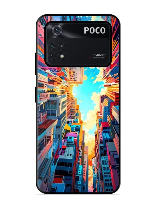 Skyward City Glossy Soft Edge Case for Poco X4 Pro (5G) Chachhi