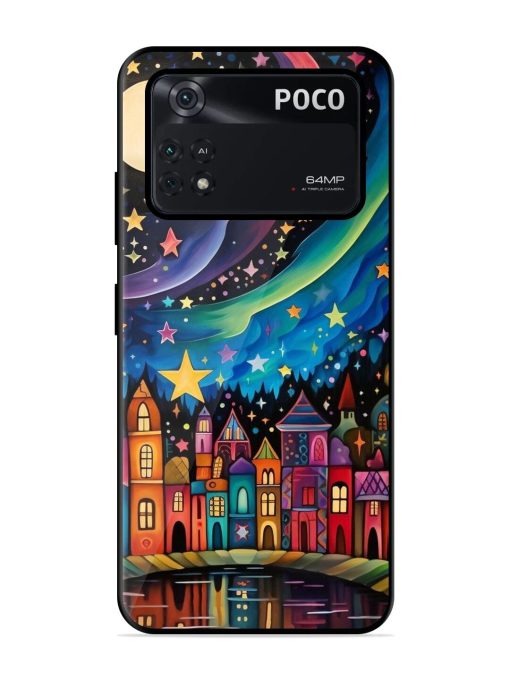 Starlit Village Glossy Soft Edge Case for Poco X4 Pro (5G) Chachhi