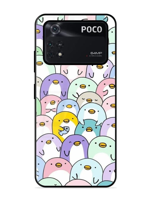 Penguin Party Glossy Soft Edge Case for Poco X4 Pro (5G) Chachhi