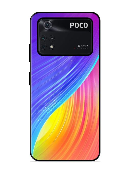 Neon Swirl Glossy Soft Edge Case for Poco X4 Pro (5G) Chachhi