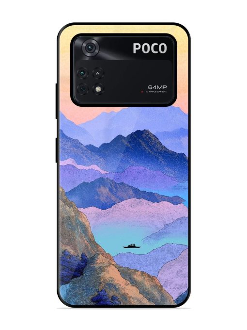 Mountain Mist Glossy Soft Edge Case for Poco X4 Pro (5G) Chachhi