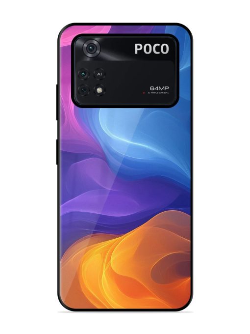 Cosmic Currents Glossy Soft Edge Case for Poco X4 Pro (5G) Chachhi