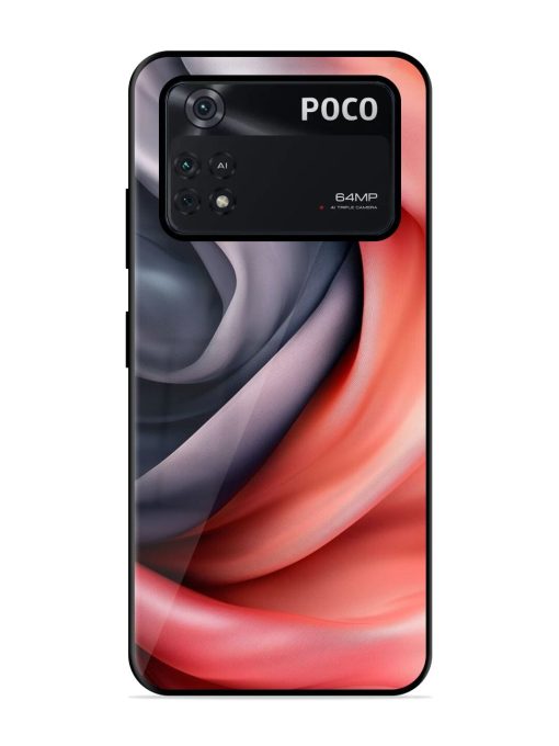 Swirling Silk Glossy Soft Edge Case for Poco X4 Pro (5G) Chachhi