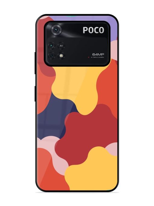 Gooey Color Chaos Glossy Soft Edge Case for Poco X4 Pro (5G) Chachhi