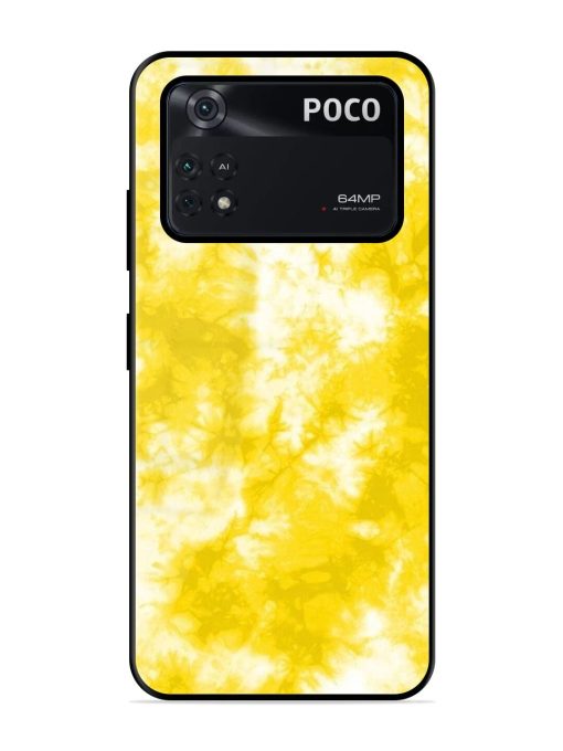 Golden Tie-Dye Twirl Glossy Soft Edge Case for Poco X4 Pro (5G) Chachhi