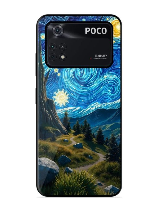 Starry Night In The Shire Glossy Soft Edge Case for Poco X4 Pro (5G) Chachhi