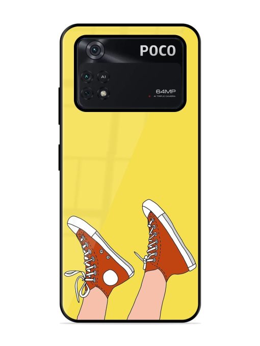 Kicking Back Glossy Soft Edge Case for Poco X4 Pro (5G) Chachhi