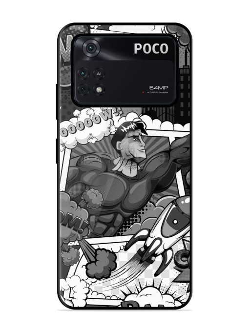 Comic Book Chaos Glossy Soft Edge Case for Poco X4 Pro (5G) Chachhi