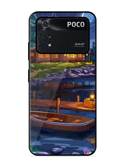 Moonlit Serenity Glossy Soft Edge Case for Poco X4 Pro (5G) Chachhi