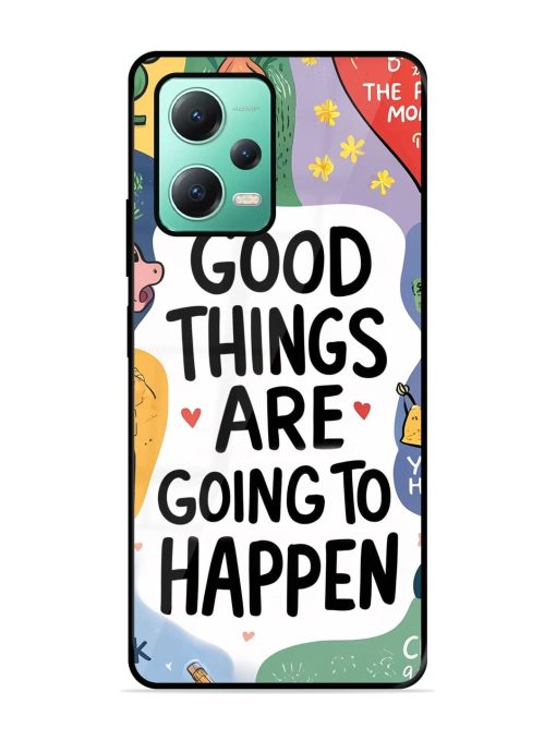 Uplifting Scribbles Glossy Soft Edge Case for Poco X5 (5G)