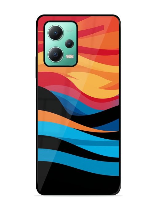 Blazing Currents Glossy Soft Edge Case for Poco X5 (5G)