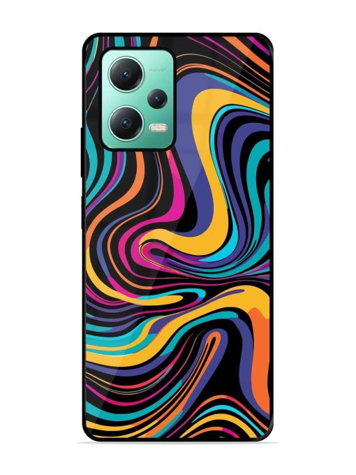 Psychedelic Swirl Glossy Soft Edge Case for Poco X5 (5G)