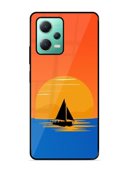 Sunset Sail Glossy Soft Edge Case for Poco X5 (5G)