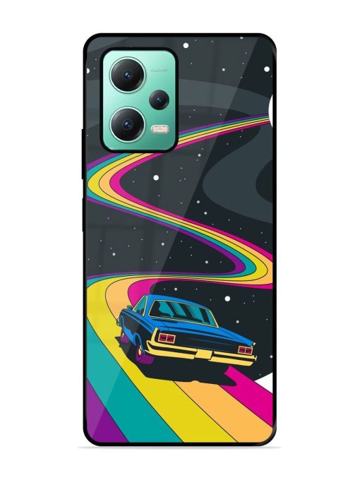 Rainbow Road Glossy Soft Edge Case for Poco X5 (5G)