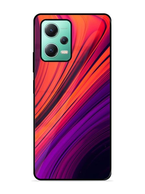 Crimson Curls Glossy Soft Edge Case for Poco X5 (5G)