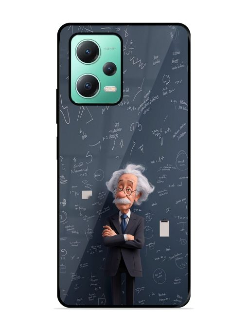 Albert Einstein Glossy Soft Edge Case for Poco X5 (5G)