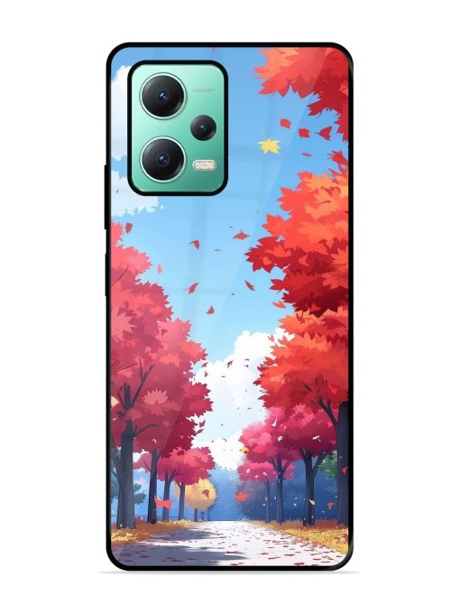 Autumn'S Embrace Glossy Soft Edge Case for Poco X5 (5G)