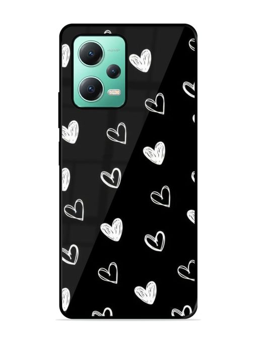 Scattered Hearts Glossy Soft Edge Case for Poco X5 (5G)