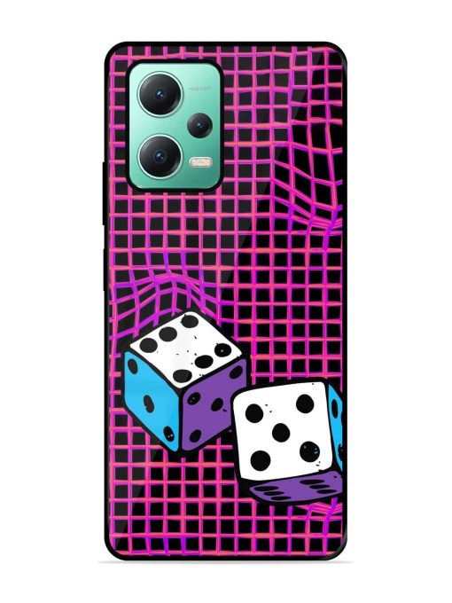 Glitched Dice Glossy Soft Edge Case for Poco X5 (5G)