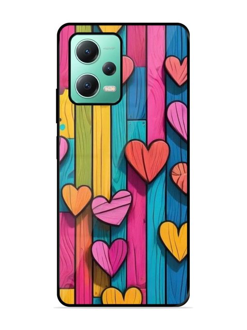 Rainbow Of Hearts Glossy Soft Edge Case for Poco X5 (5G)